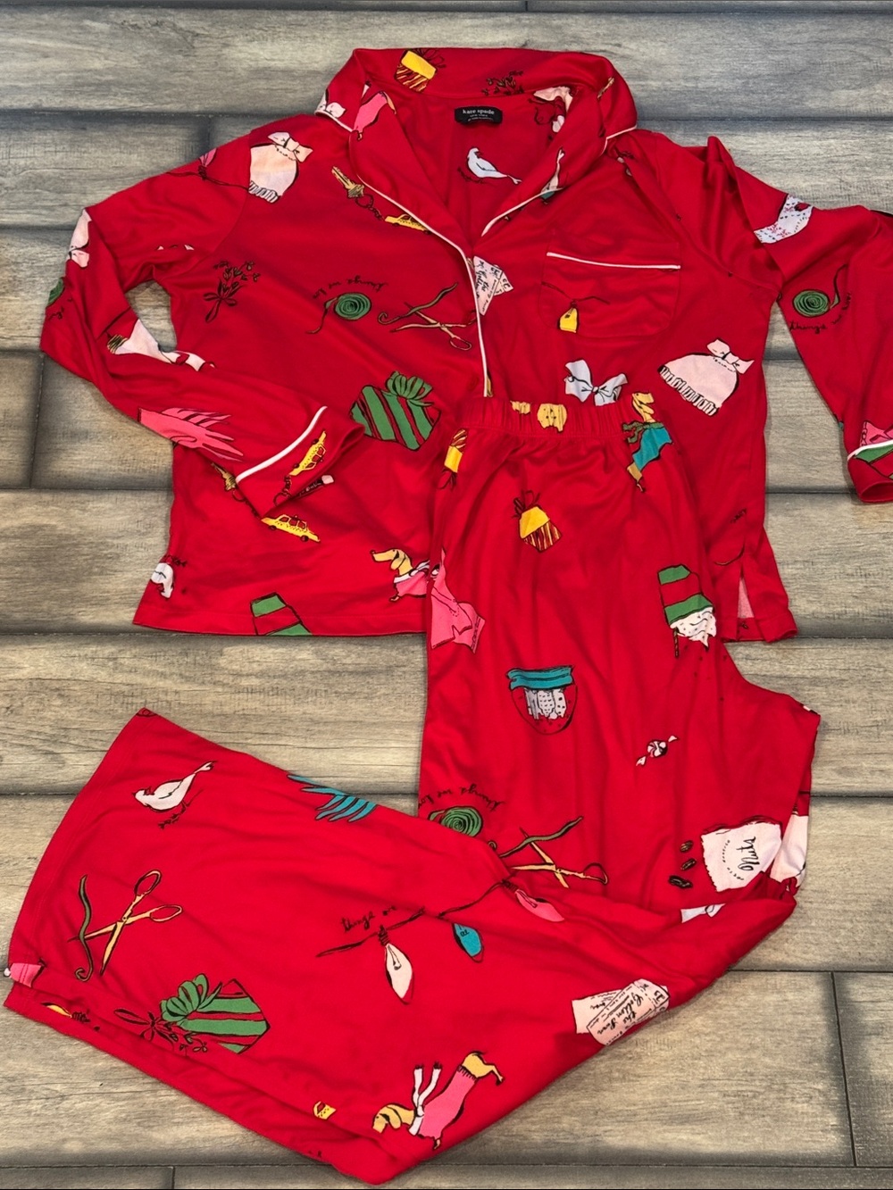 kate spade Red Holiday Novelty Women’s Pajama Set